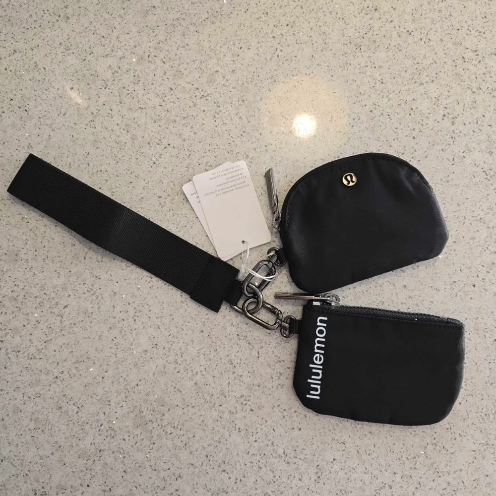 Lululemon Athletica Black Dual Pouch Set